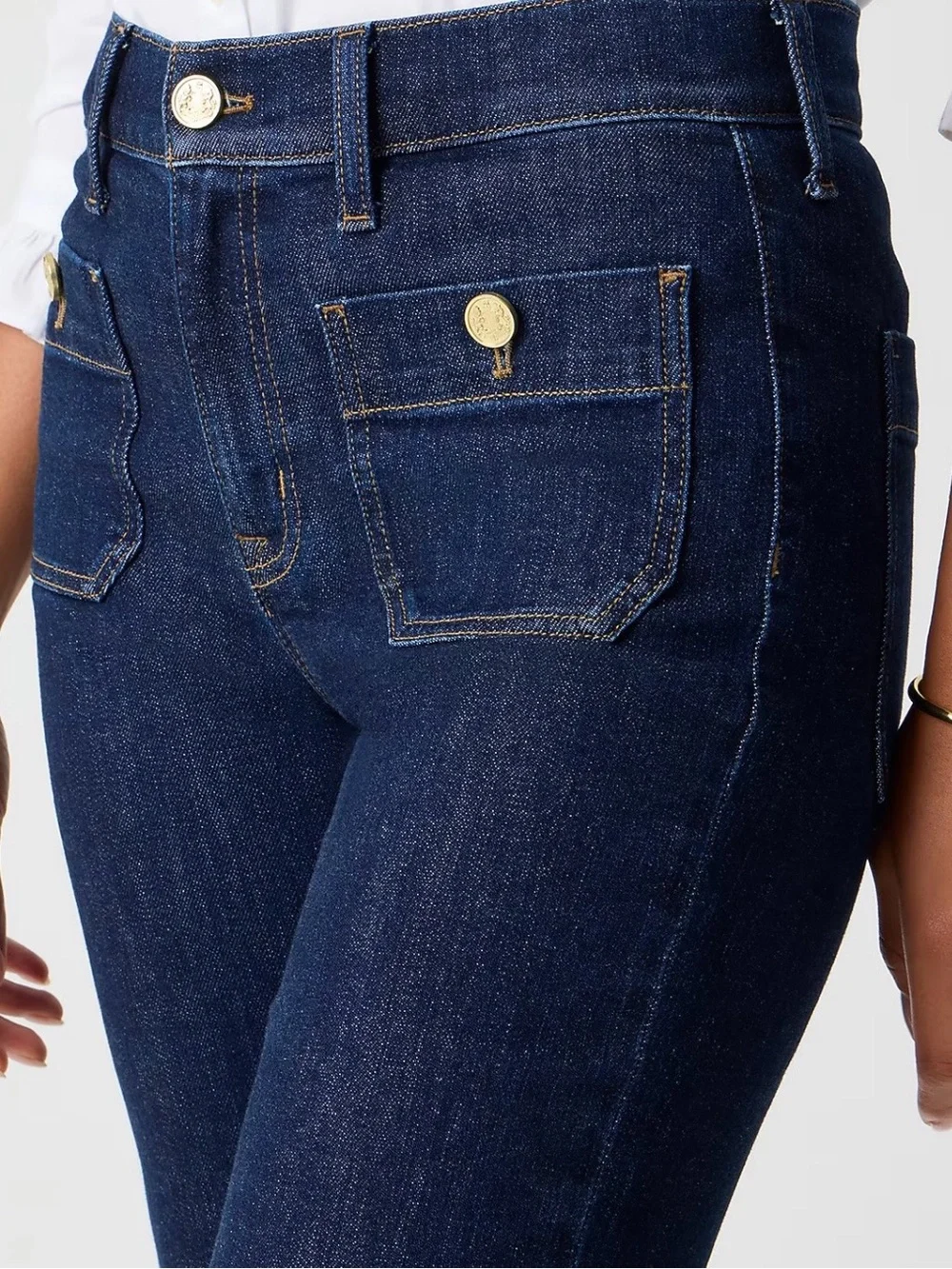 J. CREW Premium Edition Full Length Slim Wide Leg Dark Wash Blue NEW Jeans 29